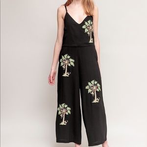 NWT Pepaloves Embroidered Jungle Jumpsuit XS
